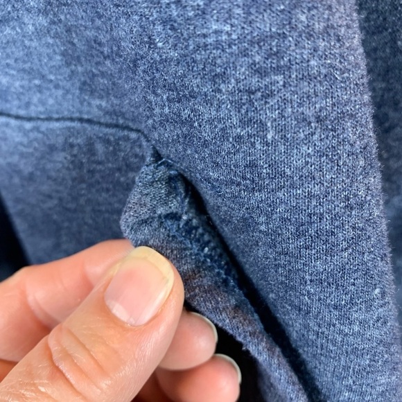 Jerzees NuBlend Dented Brick Distillery Logo Sweatshirt Hoodie - Blue - Large - Picture 7 of 7